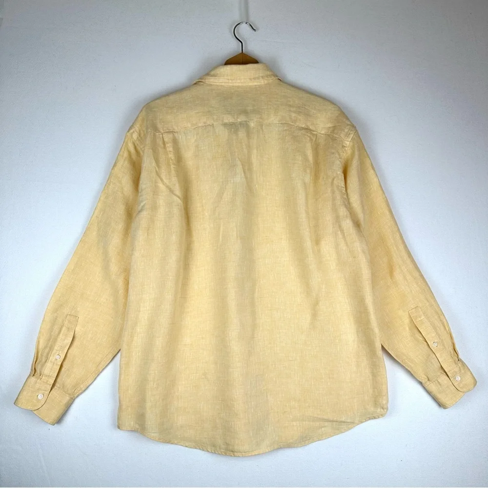 Jos A Bank Reserve Long Sleeve Linen Button Down Shirt